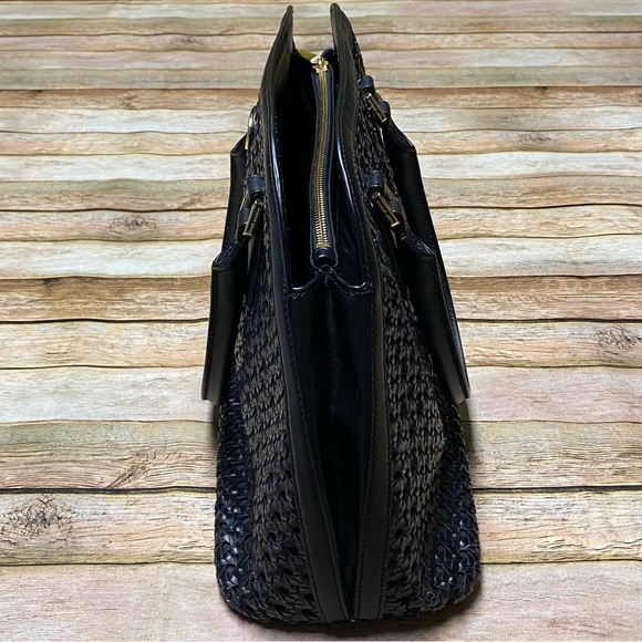 Tory Burch Robinson Basket-Weave Dome Satchel Bag - Picture 11 of 16